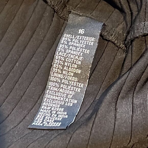 SCARLETT Ladies Plus Size Sleeveless Lace V-Neck Cocktail Evening-wear Dress Lbd - Picture 6 of 6